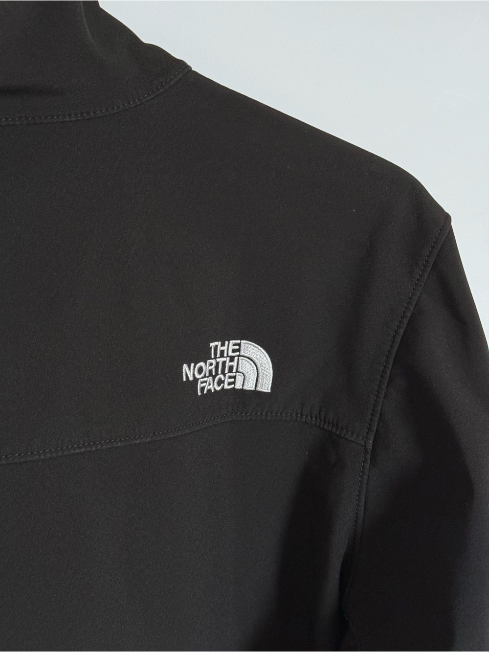 The North Face Full Zip Soft Shell Jacket Black Fleece Lined Men’s Medium - Picture 5 of 15